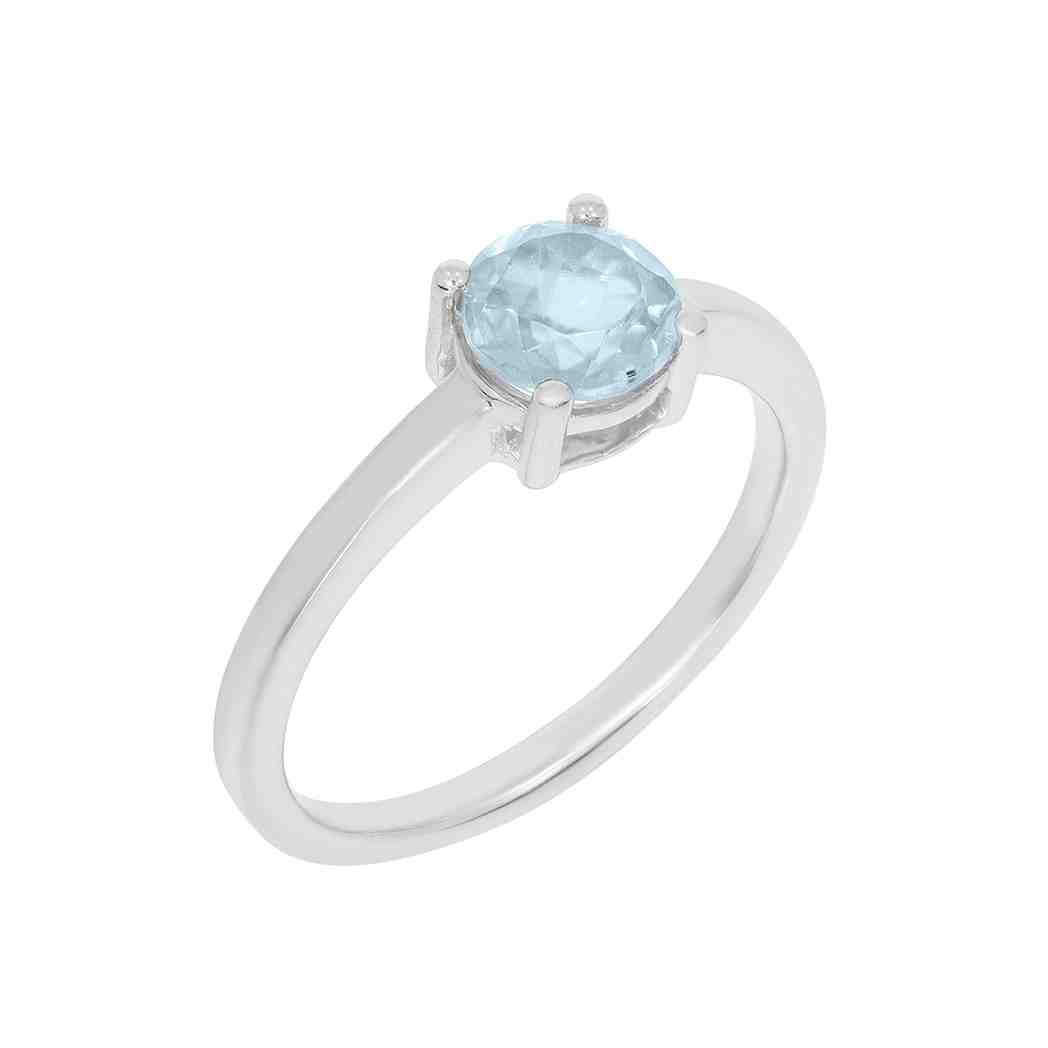 Aquamarine Gemstone  Engagement Ring PD31344ALR AQUAMARINE